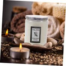 Vela Aromtica Decorativa De Lychee y T Candle Festival Decor Para Hogar y Ocasiones Especiales Diseo Estilizado y Artesanal Quema Limpia y Duradera - Blanco - Ver 6