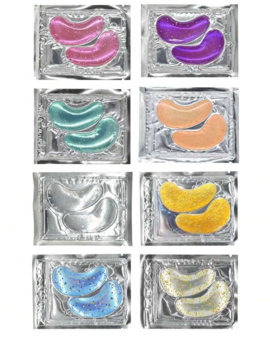 30片（30对）凝胶眼部冰袋，舒缓眼部肌肤，护理黑眼圈，淡化细纹，男女皆宜，10种颜色可选。 - 彩色 - 查看 1