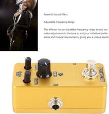 Pedal de Sonido de Guitarra Eléctrica Pedal de Efectos de Guitarra Eléctrica, Pedal de Efecto de bajo de Guitarra para Grabación deúsica Loopers y Samplers (Distorsión dorada) - 1 - Ver 3