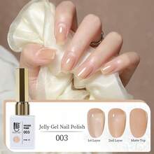 RS NAIL 1瓶9克果冻凝胶指甲油，透明裸粉色，持久可卸UV/LED指甲油，DIY美甲沙龙，女士及女孩礼物 - 彩色 - 查看 14