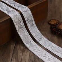 2/5英寸复古提花缎带,金色蕾丝缎带,波西米亚风格刺绣编织缎带,适合缝纫,银色花卉面料饰边蕾丝饰边,可用于DIY工艺品、家居装饰、礼品包装、装饰 - 彩色 - 查看 20