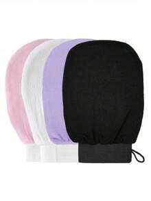 1 pieza Guantes exfoliantes profundos, suaves y radiantes - Exfoliante corporal para baño y ducha - Limpia la piel muerta y la sequedad - Guantes exfoliantes suaves pero eficaces, guantes exfoliantes coreanos, elimina claramente la piel muerta, excelente para el autobronceado o la queratosis pilar, hecho de 100% fibra de viscosa - Multicolor - Ver 3