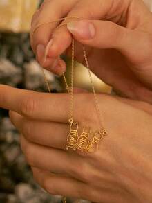 1pc Custom Pet Cat Cut-Out Name Necklace, Customizable 1-3 Names, Custom Name Necklace, Minimalist Necklace, Pet Name Custom Necklace, Personalized Gifts, Women's Necklaces, Custom Necklaces, Women's Jewelry, Cat Commemorative Gifts, Cat Lovers Gifts, Christmas Gifts, Birthday Gifts - Multicolor - View 10