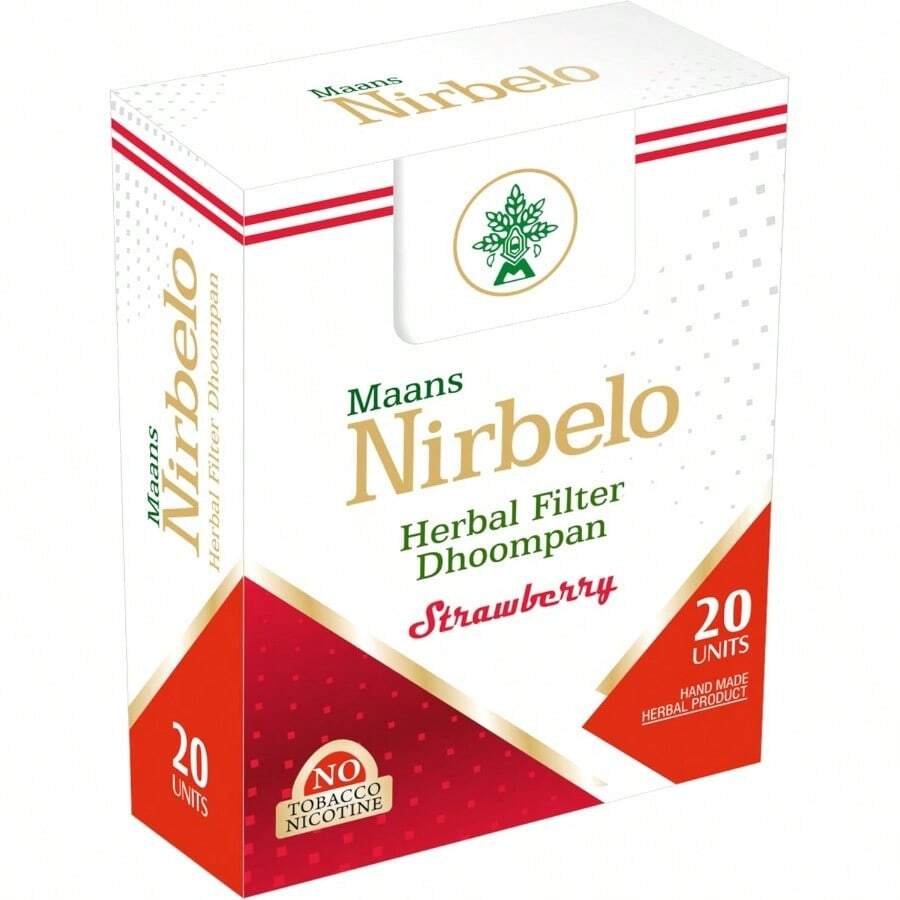 Herbal Filter Dhoompan Tobacco And Nicotine Free 's Alternative 20 Pieces Pack Of 1 Strawberry Flavor - Strawberry - 查看 1