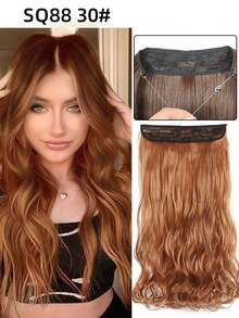 万圣节主题深棕色至栗棕色隐形透明Remy鱼线接发 - 彩色 - 查看 8