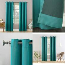 Sun Zero TAL4084TNG Becca - Cortina de oscurecimiento para habitación, , 101.6 x 213.36 cm(101.6An x 241.3Al cm (1 Paneles) Marine) - Multicolor - Ver 1