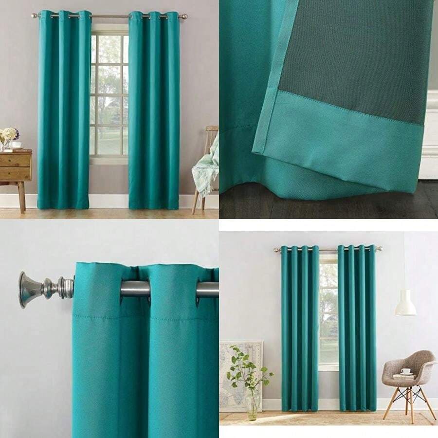 Sun Zero TAL4084TNG Becca - Cortina de oscurecimiento para habitación, , 101.6 x 213.36 cm(101.6An x 241.3Al cm (1 Paneles) Marine) - Multicolor - Ver 1