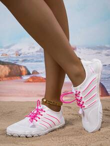 Non-Slip Beach Sandals For Girls Breathable Mesh Summer Seaside Water Shoes - White - View 5