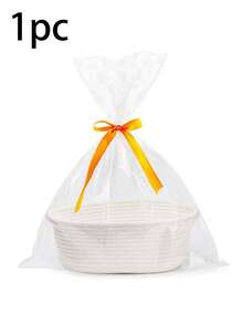 编织手柄礼品篮，两用收纳篮，适合存放零食、玩具、礼物、化妆品、洗漱用品等。椭圆形多功能收纳篮，玩具收纳篮，是节日礼物、日常家居用品和物品收纳的理想之选。男女皆宜，可用于家居整理和收纳，也可作为房间装饰。 - 彩色 - 查看 14