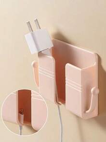 3pcs Wall Mounted Phone Holder, Self-Adhesive Wall Next To Storage Box, Plastic Charging Phone Holder, Bedroom Remote Wall Mounted Phone Holder, Remote Control Storage Box, Accessory Key Storage Rack (Multi-Color Optional)