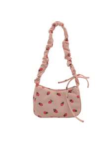¡Estilo Fresco y Moderno! Bolso de Hombro y Bandolera para Mujer | Diseño Minimalista con Detalle Plisado y Estampado Floral Pequeño | Gran Capacidad Interior, Ideal para el Día a Día | Material de Alta Calidad y Apariencia Elegante - Multicolor - Ver 13