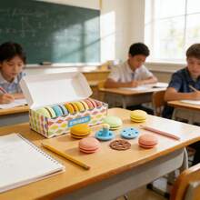 20/10/5 Pcs Macaron Cream Filled Erasers, Large Size Creative Erasers, Cute Design, Suitable For Students, Pencil Erasers, School Supplies, Office Supplies, Back To School Classroom Prizes - Multicolor - View 5