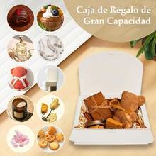 zxr Paquete de 5 Cajas de Regalo de Boda Cajas de Regalo de Papel Cajas de Propuesta de Dama de Honor con Bodas y Fiestas Bridal shower Baby Shower Boda Halloween Navidad para Dulces/Aperitivos125 - blanco - Ver 5