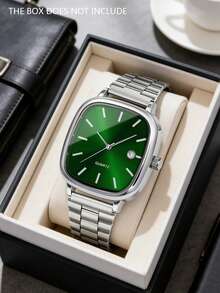 2PCS Casual Men's Quartz Watch, Multi-Function Men's Watch With Date Display, Simple Square Dial With Bar Hour Markers, Alloy Strap, The Best Gift For Men, Suitable For Daily Wear, Weddings, And Parties, Perfect Holiday Gift (Christmas, Graduation, Teacher's Day), Fashion Accessory, Minimalist Style, High-End And Exquisite. Does Not Include Gift Box. - 2pcs - View 16