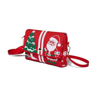 Hao.hyai Women's Mini Handbag, Christmas Holiday Knitted Shoulder Crossbody Underarm Bag
