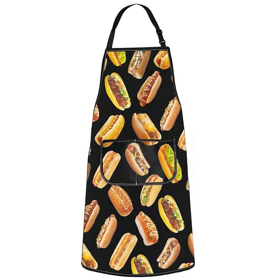 JNIAP Hot Dog Apron With Pockets Hot Dogs Lover Gifts Hot Dogs Chef Apron Fast Food Apron Hot Dog Maker Aprons,ManyHotDogAp - ManyHotDogAp - View 1