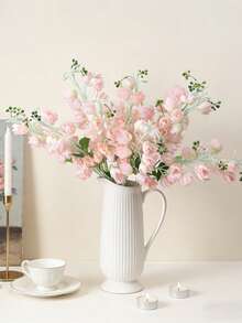 MEHELANY 1 Bông hoa chuông xanh màu hồng nhạt nhân tạo, cao 90cm (2,95ft), làm bằng lụa, cây giả ngoài trời, hoa nhựa, hoa linh lan nhân tạo, thích hợp trang trí nhà cửa, văn phòng, để bàn, bình hoa cao, trang trí nhà cửa, đám cưới, sân vườn. - Màu Hồng baby - Xem 2