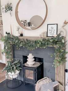 1/2/3/5/6/9 vòng hoa bạch đàn dài 1,8m, dây bạch đàn xanh nhân tạo và vòng hoa lá bạch đàn bạc, thích hợp trang trí nhà cửa, đám cưới, tiệc tùng, trang trí bàn, trang trí lò sưởi. Đồ dùng đám cưới, trang trí Giáng sinh, trang trí Halloween, trang trí tường phòng khách, trang trí mùa thu, cây nhân tạo ngày Valentine. - Nhiều màu - Xem 8