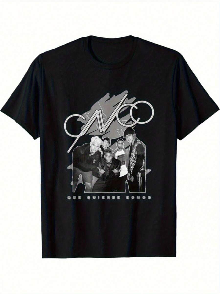 Nueva CNCO, camiseta de algodón de un lado negro, regalo para fanáticos NI813 - Negro - Ver 1