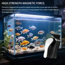 2-In-1 Aquarium Glass Scrubber - Magnetic Algae Cleaner With Non-Slip Grip - ABS Plastic/Magnet Material - Aquarium & Household Cleaning Style - Ergonomic Handle Pattern - Heavy-Duty Glass Cleaner - Durable Tool For Fish Tanks, Bathtubs & Glass Surfaces In Fresh & Saltwater - Multicolor - View 6