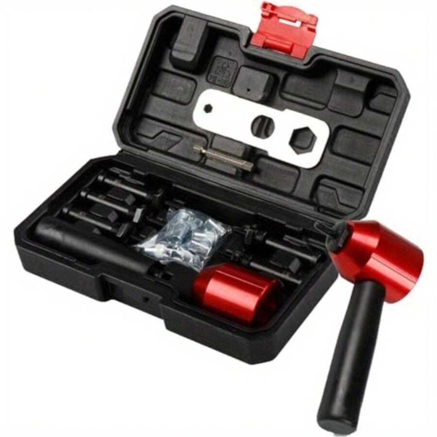 26Pcs Rivet Nut Drill Adapter M3 M4 M5 M6 M8 Metric Mandrel Rivet Nut Thread Insert Aluminum Drill Attachment Tool Set - 26pcs - View 1