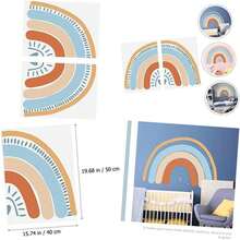 Hemoton Pegatinas De Pared De Decorativas Para Habitación Infantil 15.74X23.62 Pulgadas Adhesivos 3D Sin Residuo Para Decoración Del Hogar(default) - Multicolor - Ver 1