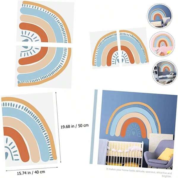 Hemoton Pegatinas De Pared De Decorativas Para Habitación Infantil 15.74X23.62 Pulgadas Adhesivos 3D Sin Residuo Para Decoración Del Hogar(default)