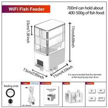 自动喂鱼器，智能定时喂鱼器，大容量水族箱自动喂鱼器，适用于龟类、水族箱，WiFi控制，智能小型鱼缸自动喂食器 - 白色 - 查看 10