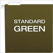 YQQ Pendaflex Essentials Hanging Folders Legal Size Standard Green 25 per Box 816221234 - StandardGreen15Tabs - Ver 3