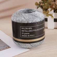 1 Roll, 120m Multicolor Metallic Yarn, Suitable For DIY Handmade Crochet, Gift Wrapping, Christmas Decorations - Handicrafts And Holiday Items, Lace And Home Decor For Christmas Decoration Making - Multicolor - View 12
