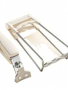 Juego de pinzas resistentes al calor de acero inoxidable, pinzas antideslizantes para tazones y platos, herramientas de cocina esenciales para vaporera/microondas/horno - Multicolor - Ver 6