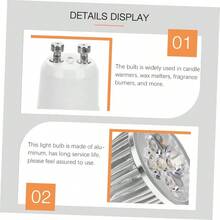 UKCOCO 4piezas Bombilla De Reemplazo para Calentadores De Cera Aromtica Luz Clida para Lmparas De Derretir Compatible Luz De Scented Candle Wax Warmer - inicial - Ver 8