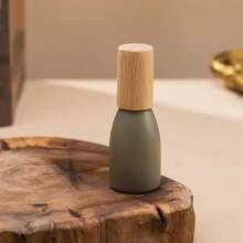 1pc 12ml Morandi Roll-On Perfume Oil Bottle, Wooden Cap Small Portable Refillable Bottle, Walnut/Beech Wood Roller Ball, Suitable For Essential Oils, Mosquito Repellent, Perfume - Multicolor - View 11