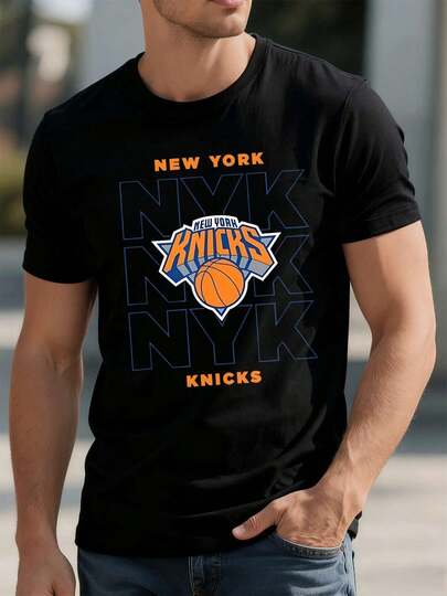 Camiseta de baloncesto de los New York Knicks, algodón suave, corte holgado, informal, cómoda, dise?o gráfico, recién llegada.
