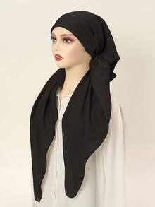 1pc Women's Rhinestone Decorated Triangular Headband Turban Scarf, Elastic Design For Instant Headwear, Fashion Versatile Soft Breathable Prayer Hijab, Suitable For Daily, All Seasons For Dress - Rhinestone Turban Hat - View 41