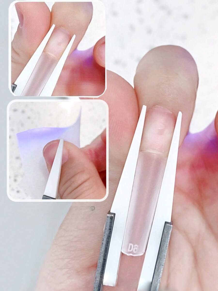 1个亚克力UV凝胶贴片雕塑镊子夹取器美甲多功能指甲钳工具