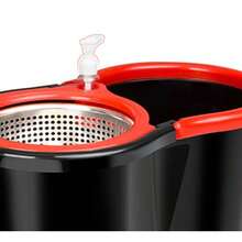 Spin Mop And Bucket Set With 2 Microfiber Mop Heads - 紅黑 - 查看 4