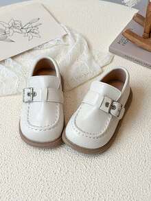 2026春季新款女童鞋，1双舒适平底鞋，可爱幼儿学步鞋，柔软耐穿透气休闲鞋，时尚户外平底鞋 - 米色 - 查看 2