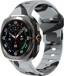 SMART WATCH MX Correa Deportiva Silicona Para Galaxy Watch Ultra 47mm - Camuflaje Gris - Ver 1