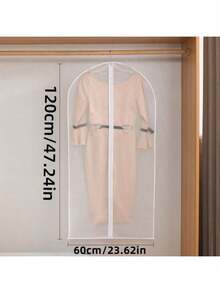 5pcs Garment Bags Set, Transparent Zipper Dust Cover, Wardrobe Storage Moisture-Proof, Transparent Clothing Protective Cover, Durable Stitching, For Clothes Use, Ideal Household Items - Multicolor - View 9