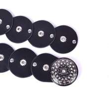 1件拼接腰带，复古风束腰带，适合日常休闲穿着 - 黑色 - 查看 6