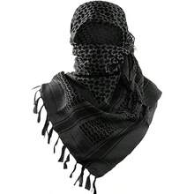 1pc Autumn/Winter New European & American Style Desert Scarf, Men's Headscarf, Motorcycle Riding Arabic Headwrap, Soft & Warm Outdoor Style - Multicolor - View 5