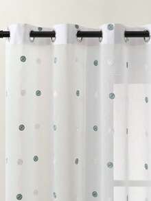 1/2 tấm rèm voan thêu cổ điển kiểu Châu Âu, rèm trắng trong suốt thích hợp cho phòng ngủ, ban công, phòng khách, rèm cửa sang trọng, rèm ren trắng thanh lịch được trang trí bằng họa tiết thêu lá tinh tế, rèm polyester mờ cho phòng khách, phòng ngủ, văn phòng và các dịp khác - Có thể giặt máy, rèm trang trí phòng ngủ. - Nhiều màu - Xem 1