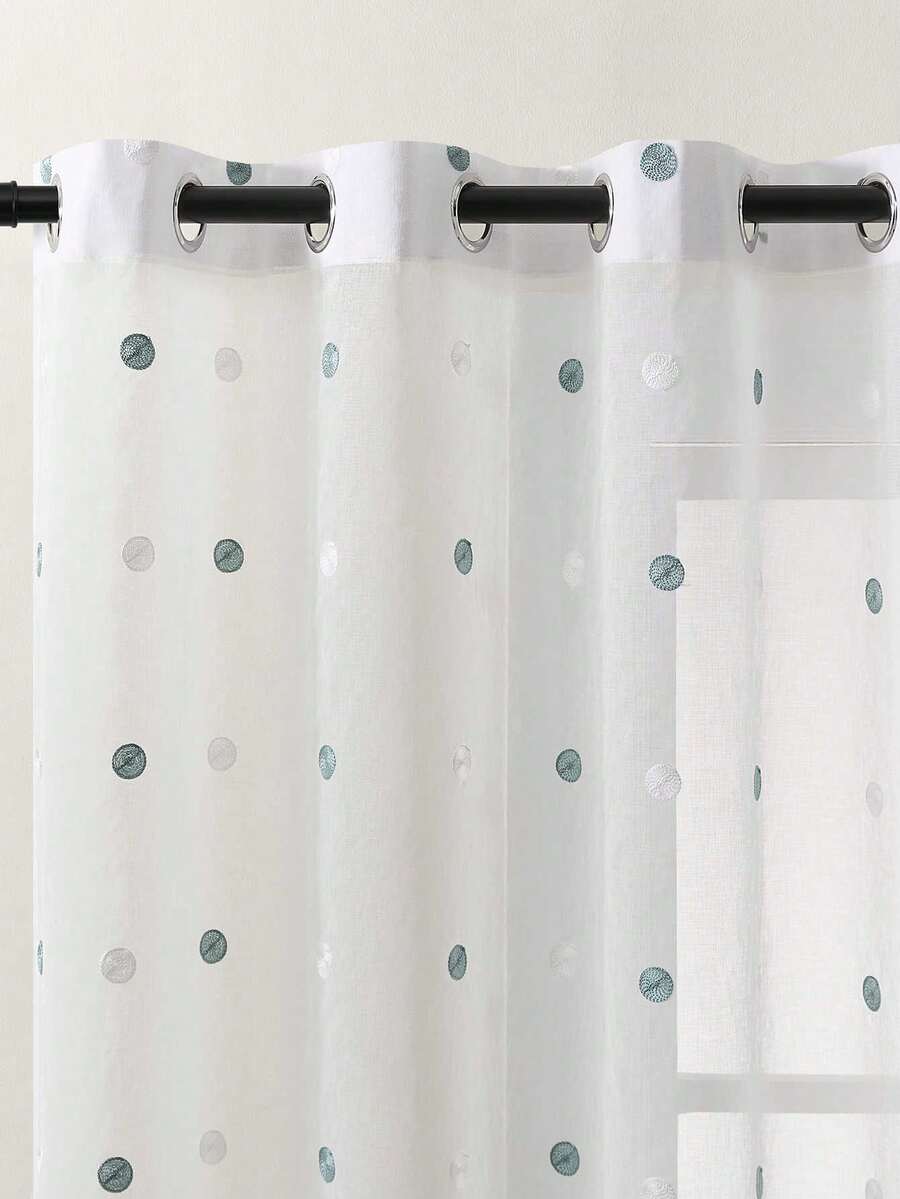 1/2 tấm rèm voan thêu cổ điển kiểu Châu Âu, rèm trắng trong suốt thích hợp cho phòng ngủ, ban công, phòng khách, rèm cửa sang trọng, rèm ren trắng thanh lịch được trang trí bằng họa tiết thêu lá tinh tế, rèm polyester mờ cho phòng khách, phòng ngủ, văn phòng và các dịp khác - Có thể giặt máy, rèm trang trí phòng ngủ. - Nhiều màu - Xem 1