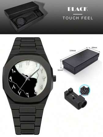 GUANQIN 1pc Boxed New Minimalist Casual Slim Versatile Men's Watch With Arabic Numerals Calendar Silicone Quartz, Suitable For Daily Life & Holidays Gift,Halloween, Christmas,Father's Day,Valentine's Day,Students,Festivals,Dating,Business, Daily,Gifts