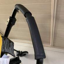 6.69英寸*4.13英寸 Bugaboo Bee 婴儿推车把手套，PU皮革保护套替换配件 - 黑色 - 查看 9