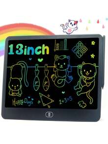13-Inch LCD Writing & Drawing Tablet - High Brightness Reusable Portable Art Toy, Ink, Ergonomic Grip And Early Education Games, Ideal Gift For 3-12 Years Old, Creative Entertainment, User-Friendly Interface, Mess-Free Design - Multicolor - View 14