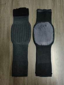 1双护膝，聚酯纤维保暖内衬加厚，加长防滑绑带，针织面料，男女通用，日常保暖，秋冬季护膝 - 彩色 - 查看 9