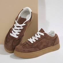 春季新款女式白色学生运动鞋 时尚百搭透气休闲鞋ins风 - 咖啡棕 - 查看 8