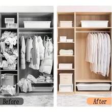 5pcs/1pc Dust Cover Garment Bag, Zipper Closure Transparent Dust-Proof Cover For Suits, Coats, Down Jackets, Dresses, Home/Bedroom Use - Multicolor - View 8